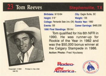 1991 Rodeo America Set B #23 Tom Reeves Back